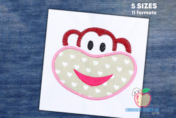 Happy Monkey Face: A Playful Pick for Holiday Embroidery