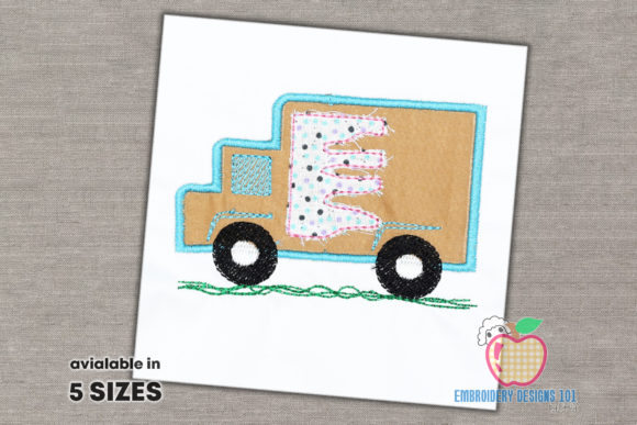 Ice Cream Box Truck: A Sweet Stitch for Gifts