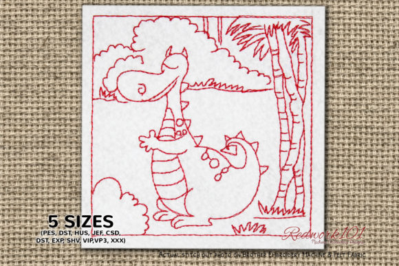 Leprechaun Dragon in Forest Redwork: A Designer's Review