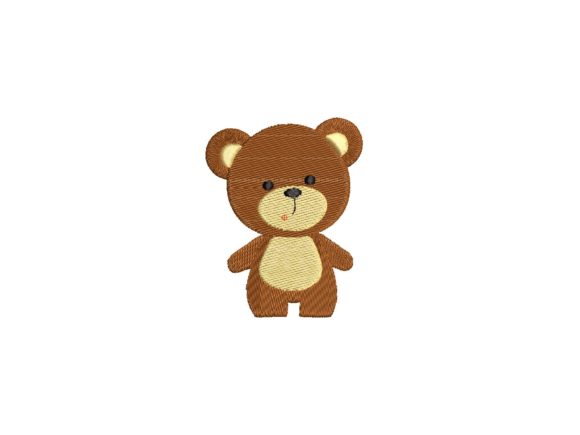 Little Bear: A Charming Machine Embroidery Design for Personalized Gifts