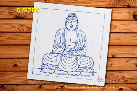 Meditating Buddha Redwork Design Review for Holiday Crafts