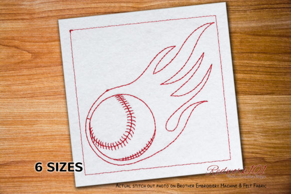 Review: Flaming Baseball Lineart for Boutique Sweatshirts